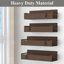 4 Pack Magnetic Spice Rack Organizer for Refrigerator and Oven, Brown Fridge Organizers and Storage for Kitchen by CozyNest Decor