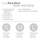 baby deedee Sleep Nest Teddy Baby Sleeping Bag, Gray Bubble Gum, Small (0-6 Month) (168) by TinyTreasures Baby Boutique