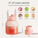 Portable Blender, Personal Blender for Shakes and Smoothies, 27oz Cup with 10 Blades, Shoulder Strap and Lid with Straw, Type-C USB Rechargeable, Dishwasher Safe Parts, BPA Free, Pink by TinyTreasures Baby Boutique
