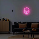 Skull Neon Sign Pink,Halloween Neon Light for Wall Decor, Skeleton LED Neon Sign for Beer Bar Bedroom Art,Skull Head Neon Lights Suitable for Computer Room,5V USB Power 15.75 * 11.8in(Non-Dimmable) by CozyNest Decor