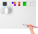 AWOKE Silicone Painting Mat - 20"X16" Silicone Art Mat with 1 Water Cup for Kids - Craft Mat has12 Color Dividers - 2 Paint Dividers (White),Toddler Activities,3 4 5 Year Old Girl Boy Birthday Gifts by TinyTreasures Baby Boutique