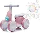 6V Electric Baby Balance Bike for 1 Year Old Boys Girls Ride on Toys 12-48 Months Toddler Balance Bike, 4 Wheels Kids First Bike with Remote Control First Birthday Gifts- Pink by TinyTreasures Baby Boutique