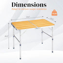 Outvita 3ft Portable Folding Camping Table, Outdoor Waterproof Adjustable Height Table, Aluminum Lightweight Suitcase Foldable Table for Picnic BBQ Beach Dining by GreenHaven Gardens