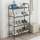 4 Tier Metal Plant Stand with wheels rack, Heavy Duty Metal Plant Shelf for Indoor/Outdoor Living Room, Balcony, Garden, Black by GreenHaven Gardens