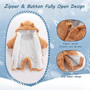 Newborn Baby Bear Outfit Suit Girls Boys Fleece Jumpsuit Romper Hooded Winter Snowsuit Clothes by TinyTreasures Baby Boutique