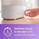 Philips Avent Baby Bottle Sterilizer and Dryer Premium, Removes 99,9% of Bacteria, Chemicals Free, Capacity 6 Bottles/Teats/Accessories, Modular Space Saving Design, Model SCF293 by TinyTreasures Baby Boutique