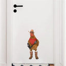 Cool Cowboy Chicken Wall Stickers Peel and Stick, Chicken Lover Gifts Window Stickers Removable, Funny Farm Chicken Wall Decals Decor, Weird Gifts for Friends by CozyNest Decor