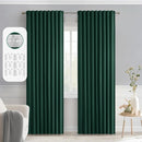 MIULEE Hunter Green Back Tab Blackout Curtains 90 Inches Long 2 Panels Set for Living Room Bedroom, Rod Pocket/Pinch Pleat Thermal Insulated Room Darkening Pleated Light Blocking Drapes by TinyTreasures Baby Boutique