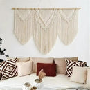 large macrame wall hanging - Boho Tapestry Macrame Wall Decor Art- Chic Bohemian Handmade Woven Tapestry Home Decoration for Bedroom Living Room Apartment Wedding Party - 43"x32" (Beige-Triangle) by CozyNest Decor