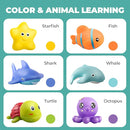 Hely Cancy Infant Bath Toys for 18 Months - No Hole Animal Bathtub Toys, Baby Bath Tub Toys by TinyTreasures Baby Boutique