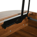 Lift Top Coffee Table With Hidden Compartment, Modern Oval Lift Tabletop For Home Living Room by HouseOfZazla