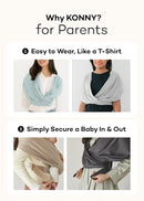 Konny Baby Carrier Flex SoftBreeze with Head Support - Adjustable, Easy to Wear Baby Wrap Sling, Perfect for Newborn Babies Essentials up to 44 lbs (M-4XL) - Beige by TinyTreasures Baby Boutique