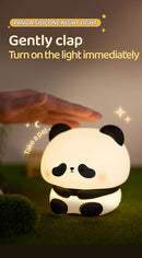 ATSUI Cute Panda Night Light, LED Squishy Novelty Animal Night Lamp, Food Grade Silicone, 3 Level Dimmable Rechargeable Nursery Nightlight for Breastfeeding Toddler Baby Kids, Cute Gifts for Kids by TinyTreasures Baby Boutique