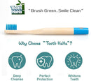 Kids Bamboo Toothbrushes, BPA-Free Soft Bristles, Eco-Friendly Natural Wooden Toddler Toothbrush, 6-Pack Travel Toothbrushes Set for Children by TinyTreasures Baby Boutique
