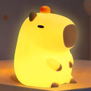 Capybara Night Light,Cute Tangerine LED Squishy Novelty Animal Night Lamp,Dimmable Soft Silicone Nursery Nightlight for Kids, Rechargeable Bedroom Touch Lamp, Dorm Decor, Baby Boys Girls Gift by TinyTreasures Baby Boutique
