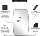 ANDY STAR Oval Mirrors for Bathroom, 30x48’’ Black Oval Mirror for Bathroom, Oblong Mirrors with Black Metal Frame Pill Shaped Mirror Wall Mounted Horizontal or Vertical by CozyNest Decor