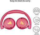 POGS Kids Bluetooth Wireless Headphones | The Gecko 2 | Foldable, Durable Headphones for Kids 3+ | Volume Limited 85 dB, Microphone | On-Ear | Wireless Music-Sharing Function (rPink) by TinyTreasures Baby Boutique