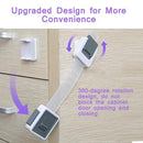 Child Proof Cabinet Locks, 4 Pack Child Locks for Drawer Cupboard Dishwasher Cupboard Pantry and Toilet. Adhesive Safety Baby Proofing Fridge Lock for Kids and Toddler by TinyTreasures Baby Boutique
