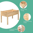Giantex Raised Garden Bed Kit Elevated Planter Box for Vegetables Fruits Herb Grow, Heavy Duty Natural Cedar Wood Frame Gardening Planting Bed for Deck Patio Yard, 49.5"X23.5"X30.0" by GreenHaven Gardens