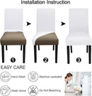 JQinHome 4 Pcs Dining Chair Slipcover, High Stretch Removable Washable Chair Seat Protector Cover for Home Party Hotel Wedding Ceremony by CozyNest Decor