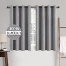 MIULEE Linen Texture Curtains for Bedroom Solid 100% Blackout Thermal Insulated Grey Curtains Grommet Room Darkening Drapes Luxury Decor for Living Room Nursery 52x54 Inch (2 Panels) by TinyTreasures Baby Boutique