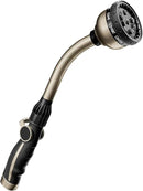 RESTMO Watering Wand Heavy Duty, Metal Garden Hose Wand with 10 Spray Patterns, 15-Inch Long Hose Nozzle Sprayer with Thumb Flow Control, Ideal to Water Hanging Baskets and Shrubs by GreenHaven Gardens