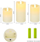 Aignis Indoor Flameless LED Candles Battery Operated with Remote Timer and Wax-Like Shell for Home/Wedding/Holiday Decor, Set of 3(D 2.95" x H 4"/5"/6") by CozyNest Decor