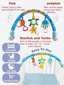 Pau1Hami1ton Baby Stroller Arch Toys, Car Seat Toys,Bouncer Toy Bar/Mobile for Bassinet,Adjustable Baby Hanging Toys Fit for Crib Bed,Stroller,Car Seat.S-19(Star) by TinyTreasures Baby Boutique