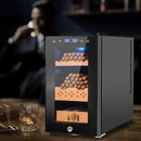25L Cigar Electric Humidor, 200 Counts Large Capacity,Thermostatic Electric Cooler Cabinet with Digital LED Screen, Safety Lock,Smart Humidity & Temp Control, Gifts for Men by CozyNest Decor