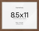 Homeforia Diploma Frame 8.5 x 11 Brown Wood, High End Dark Oak 8.5x11 Certificate Frames, 11x8.5 Document Frames for Wall or Tabletop, 8.5 by 11 Walnut Wooden Frame, Tempered Glass, Wall Kit, Set of 1 by CozyNest Decor