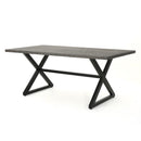Rolando Outdoor Aluminum Dining Table with Steel Frame by HouseOfZazla