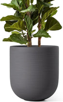 LE TAUCI 12 Inch Pots for Plants, Ceramic Large Planters for Indoor Plants, Indoor Plant Pots for Home Garden Patio Office, Big Planter Pots with Drainage Hole and Rubber Plug, Charcoal Gray by GreenHaven Gardens