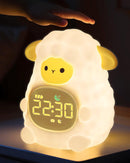 Sheep Alarm Clock for Kids with Night Light, Sleep Training Clock Time to Wake Clock, Rechargeable Silicone Light for Bedroom, Perfect Sleep Companion for Boys Girls by TinyTreasures Baby Boutique
