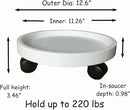 2 Pack of 12.6 Inch Heavy Duty Plant Caddy with Wheels,Rolling Plant Stand Pot Trolley,Wheeled Planter Saucer Tray,Potted Flower Mover Dolly with Casters Round Coaster for Indoor Outdoor by GreenHaven Gardens
