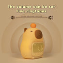 Capybara Alarm Clock with Night Light for Kids, Cute Alarm Clocks for Bedrooms Ok to Wake Clocks, Silicone Animal Tabletop Lamp for Teen Girls Boys by TinyTreasures Baby Boutique