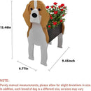 Beagle Dog Planter Plant Pots,Cute Garden Dog Flower Planter,Dog Planters Birthday Gifts for Women,Office,Indoor/Outdoor Decor（9.45 * 6.77 * 13.46in） by GreenHaven Gardens