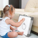 Magnetic Dry Erase Board with Calendar - Small Double Sided Whiteboard on Desktop with Monthly Schedule Planner, Portable Folding White Board on Table Top for Drawing, Teacher Students Classroom by TinyTreasures Baby Boutique