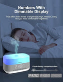 Versatile Essential Oil Diffuser, 300ml Aroma Diffuser with Bluetooth Speaker and Alarm Clock, 7 Colors LED Light Aromatherapy Diffusers & Cool Mist Humidifier 3-Level Brightness, Auto-Off Protection by CozyNest Decor