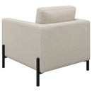 Schwan - Upholstered Track Arm Accent Chair - Oatmeal by HouseOfZazla