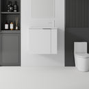 22 Inch Floating Bathroom Vanity with Sink, Soft-Close Door, Ceramic Sink, Plywood by HouseOfZazla