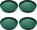 4 Pack Ceramic Plant Saucer Pot Tray 4 Inch, Planter Saucers 4 5 6 7 8 9 10 11 12 13 Inch for Indoors Outdoor, Durable Sturdy Flower Drainage drip Water Tray for Glazed Pots Base (4.7 Inch-Green) by GreenHaven Gardens