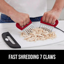 GORILLA GRIP BPA-Free Chicken Shredder Meat Claws, Sharp Stainless Steel Food Shredding Fork, Comfortable Handle, Easily Shred Pulled Pork, Taco Meats, Kitchen Smoker BBQ Tool, Dishwasher Safe, Red by GreenHaven Gardens