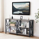 LVB Farmhouse Sofa Table, Rustic Console Table for Living Room, Entryway Table with Storage, Hallway Entry Table for Foyer, Light Grey Oak, 47 Inch by CozyNest Decor