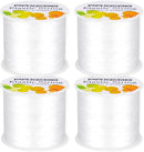 PAXCOO 4 Rolls Elastic String for Bracelets, Stretch Magic Elastic String Bead Cord Jewelry Thread for Bracelet, Necklaces, Clay Beads, Pony Beads (White) by TinyTreasures Baby Boutique