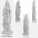 Virgin Mary Praying Statue 31.49 Inch Tall Outdoor Garden Religious Garden Statue Mary Statue Outdoor Yard Patio Deck Home Entryway Hallway Sculpture Magnesium Oxide Stone （White Virgin Mary） by GreenHaven Gardens