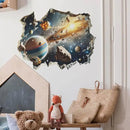 Quanhaigou 3D Galaxy Outer Space Wall Decals Stickers Wall Murals Wallpaper Decor for Home Floor Living Room (Universe Planet) by CozyNest Decor