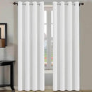 H.VERSAILTEX White Curtains 84 inches Long for Living Room Thermal Insulated Room Darkening Window Treatment Panels Drapes Light Reducing Curtains for Bedroom, 2 Panels, 52" W x 84" L, White by CozyNest Decor