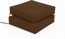 Patio Chair Cushions 19 X 19 X 4 Inch Waterproof Outdoor Seat Cushions for Patio Furniture, Outdoor Sofa Couch Pads with Ties & Handle, Set of 2, Chocolate by GreenHaven Gardens
