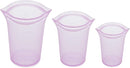 Zip Top Reusable Food Storage Bags | 3 Cup Set [Lavender] | Silicone Meal Prep Container | Microwave, Dishwasher and Freezer Safe | Made in the USA by TinyTreasures Baby Boutique