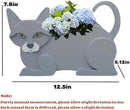 British Short Cat Planter Plant Pots,Cute Garden Cat Flower Planter,Cat Planters Birthday Gifts for Women,Office,Indoor/Outdoor Decor（12.5 * 5.12 * 7.8in） by GreenHaven Gardens